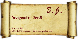 Dragomir Jenő névjegykártya